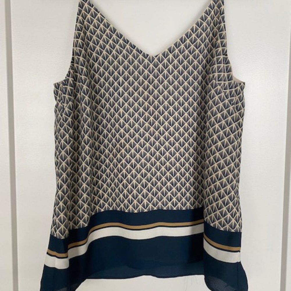 H&M Navy Blue Art Deco Camisole Tank
